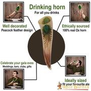Cuerno para Beber con Diseños Ornamentados