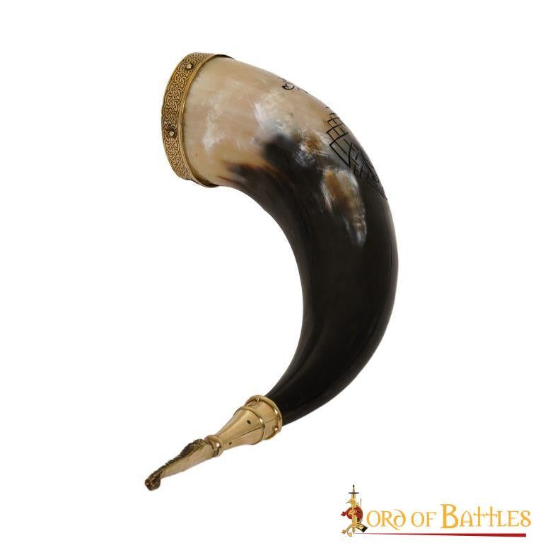 Cuerno vikingo para beber modelo Jormungandr