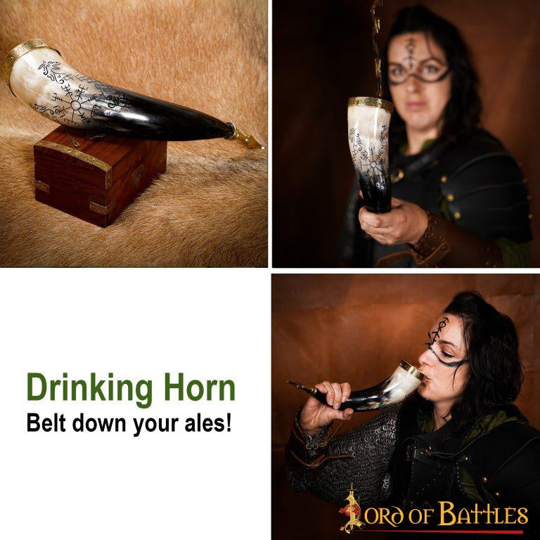 Cuerno vikingo para beber modelo Jormungandr