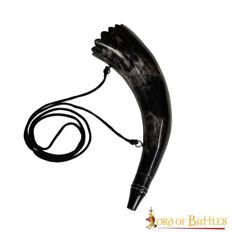 Cuerno vikingo con correa modelo Gjallarhorn