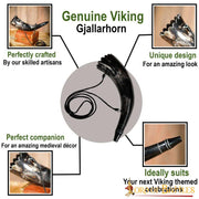 Cuerno vikingo con correa modelo Gjallarhorn