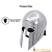 Casco griego Corintio con forro de cuero