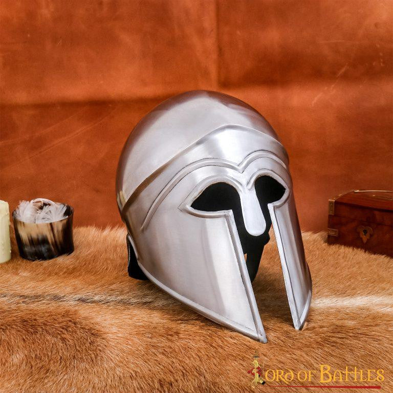 Casco griego Corintio con forro de cuero
