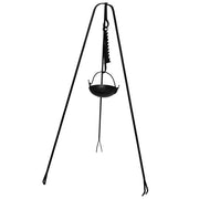 Trípode de hierro forjado fogata medieval, 150 cm.