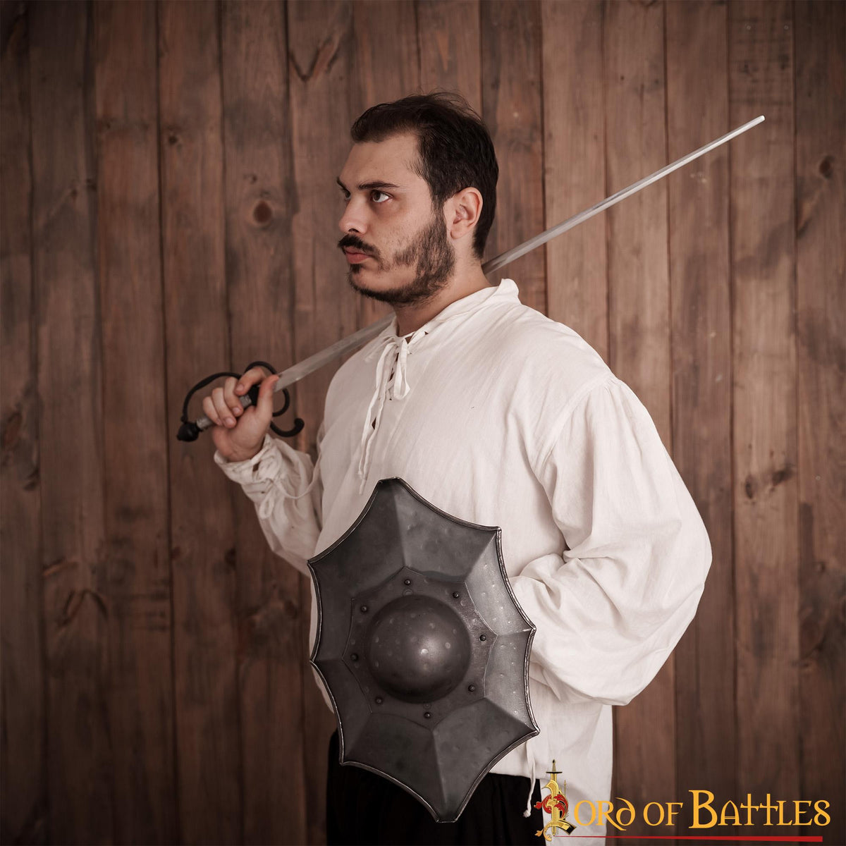 Escudo esgrima histórica Talhoffer Dark Buckler