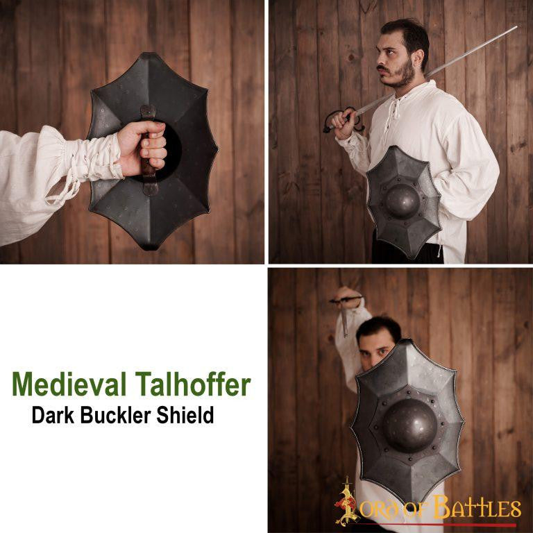 Escudo esgrima histórica Talhoffer Dark Buckler