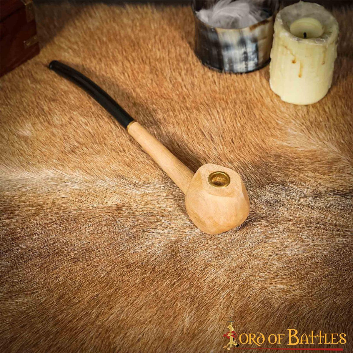 Pipa en madera para recreacionistas y LARP