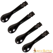 Set 4 cucharas medievales en cuerno de Buey