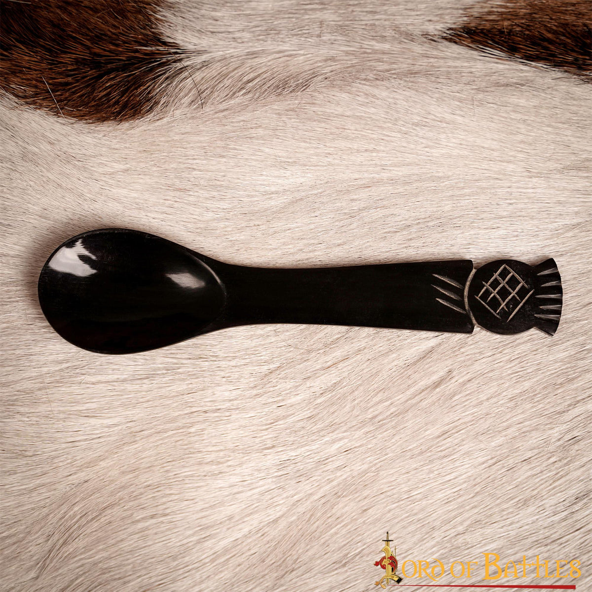 Set 4 cucharas medievales en cuerno de Buey