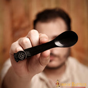 Set 4 cucharas medievales en cuerno de Buey