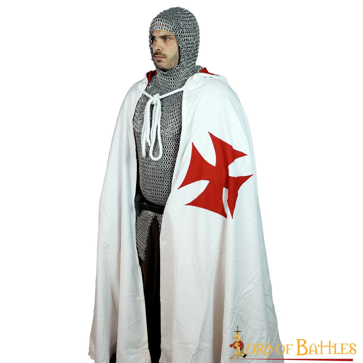 Capa de los caballeros templarios con capucha