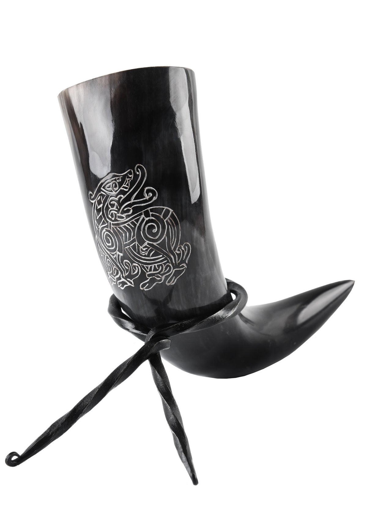 Cuerno vikingo Dragón con soporte (200-300 ml.)
