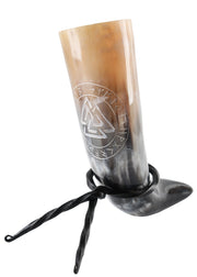 Cuerno Celta Valknut con soporte (200-300 ml.)