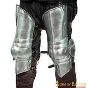 Piernas de armadura medieval en acero (51,5 cm.)