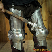 Piernas de armadura medieval en acero (51,5 cm.)