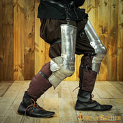 Piernas de armadura medieval en acero (51,5 cm.)