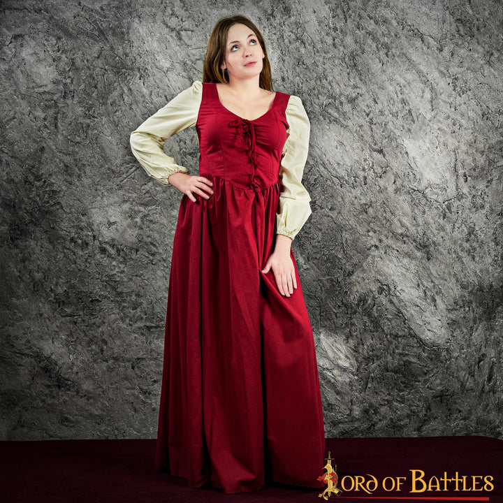 Vestido medieval y renacentista Aramis - Granate