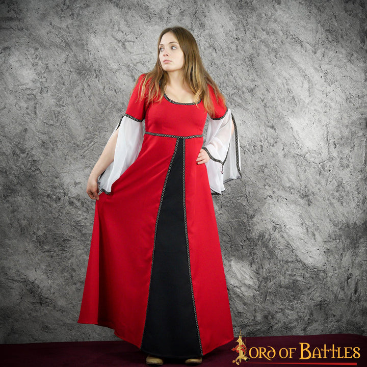 Vestido Medieval Cortesana Ana - Rojo