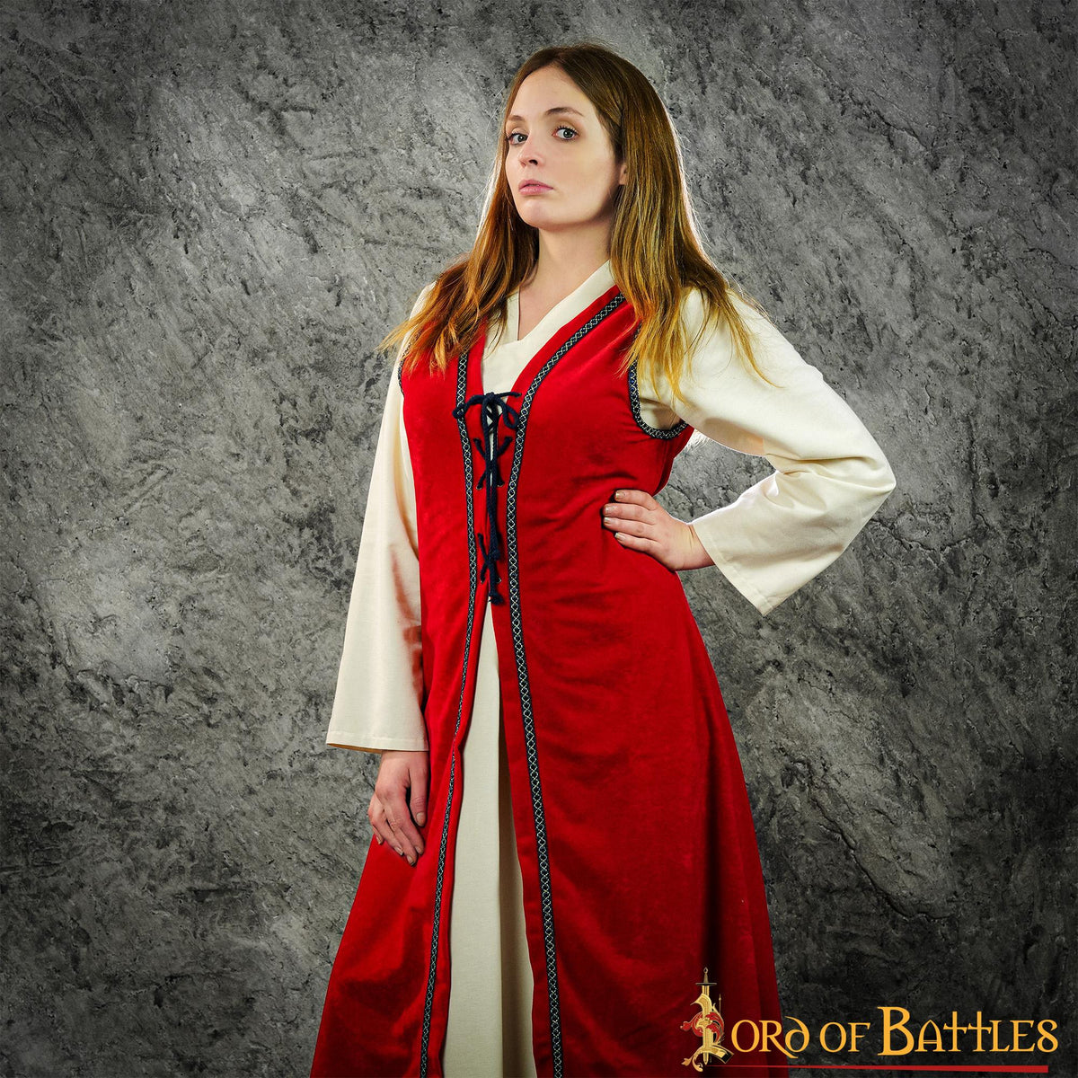 Brial Medieval Julietta en rojo