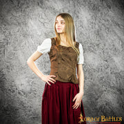 Corpiño medieval y renacentista Goye - Marrón