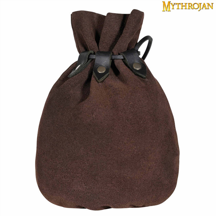 Bolsa medieval limosnera - Marrón Oscuro (23,3x18,2 cm.)