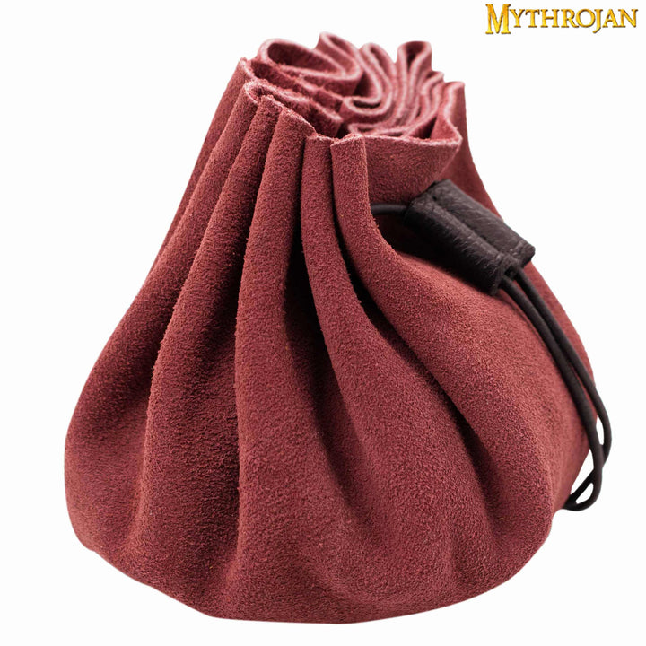 Bolsa medieval limosnera - Roja vino tinto (8,8 cm.)