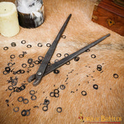 Remachadora para cotas de malla con anillas de 9 mm.