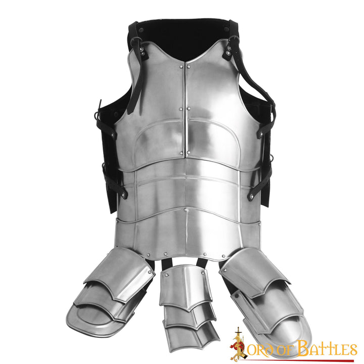 Coraza pulida Caballero Medieval, acero dulce