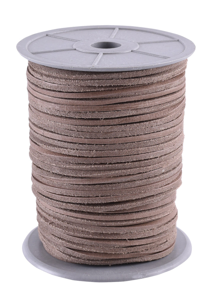 Bobina de cordón de cuero natural cuadrado, 50 mts.