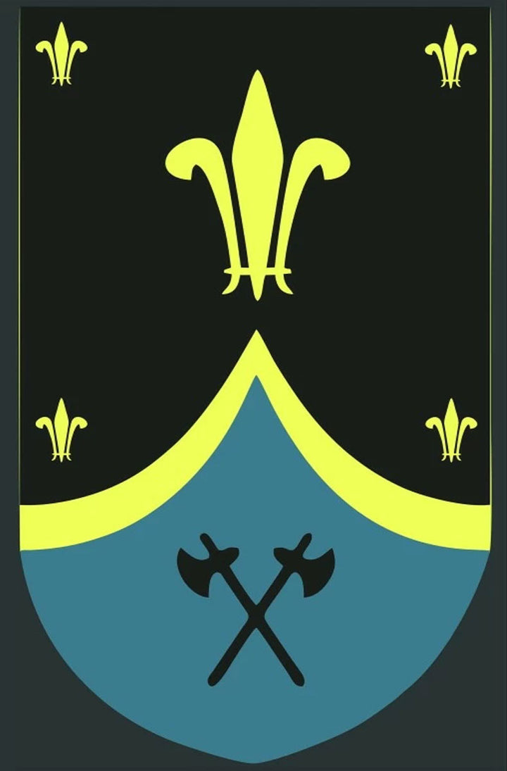 Estandarte medieval Lanzas-Flor de lis