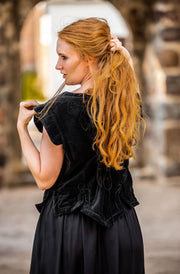 Chaleco medieval modelo Adrienne, negro