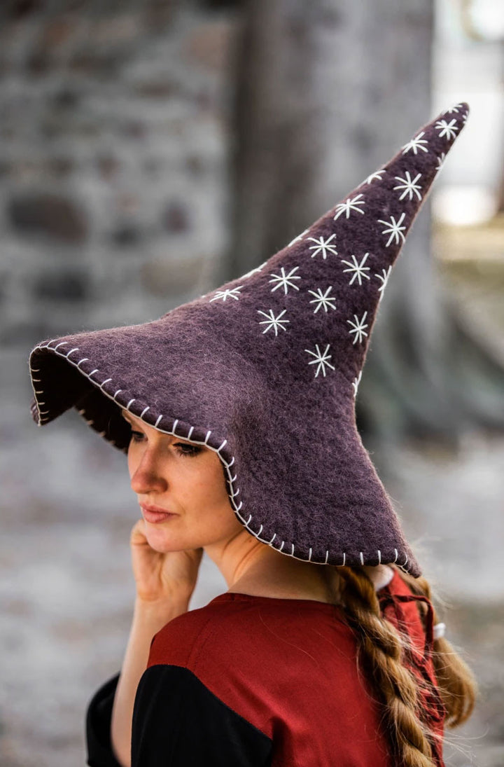 Sombrero de bruja modelo Star, color marrón