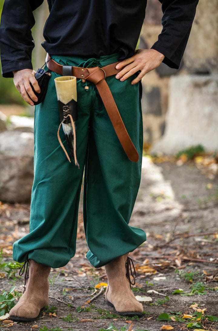 Pantalón medieval Gerold, color verde