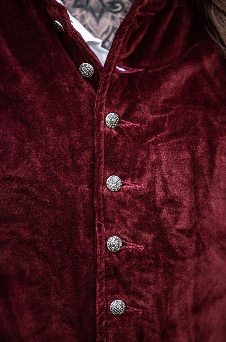 Chaleco renacentista modelo Pierre, color rojo