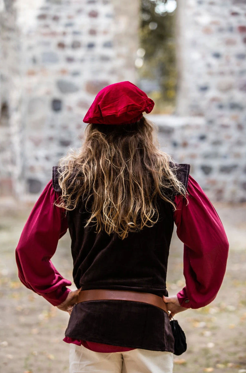 Parlota renacentista algodón rojo, modelo Kurt