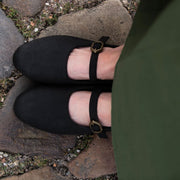 Zapatos medievales negros para damas, Rieke