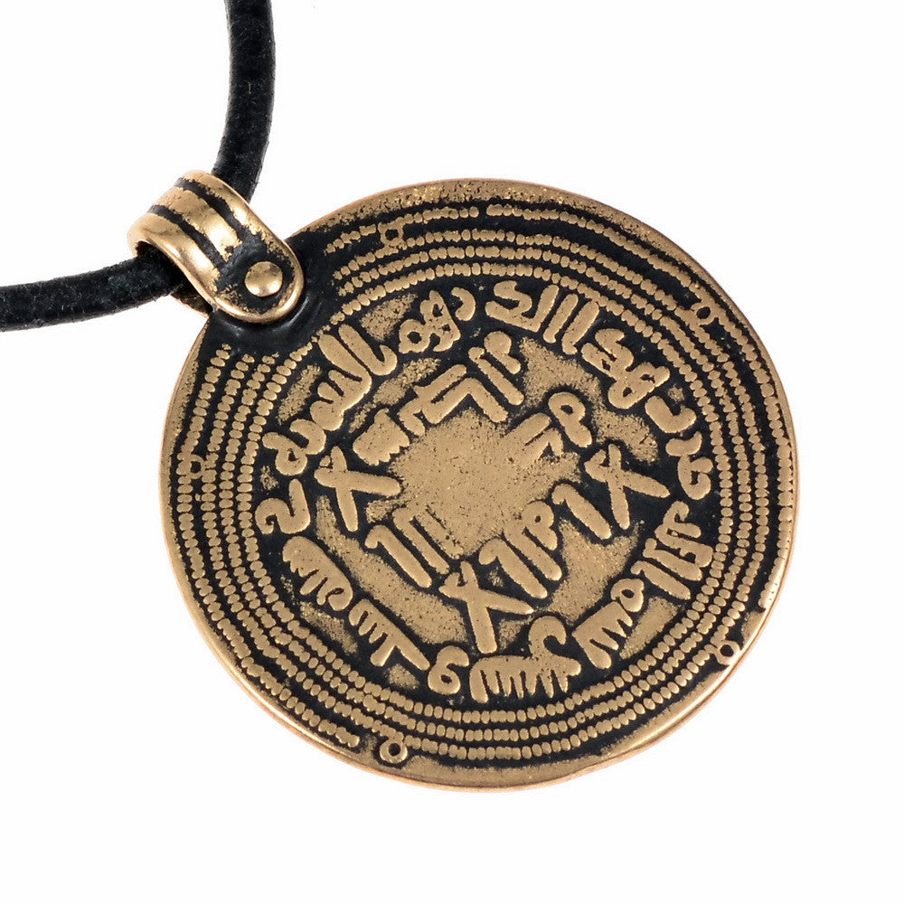 Colgante vikingo moneda Dirham en bronce