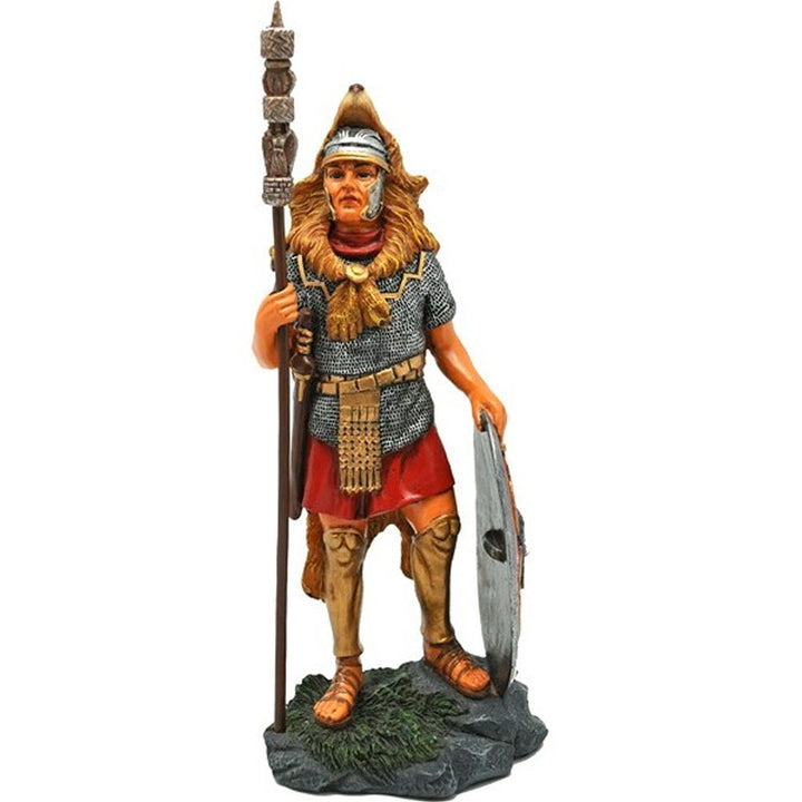 Caballero romano en miniatura con estandarte águila y escudo (22 cm.)
