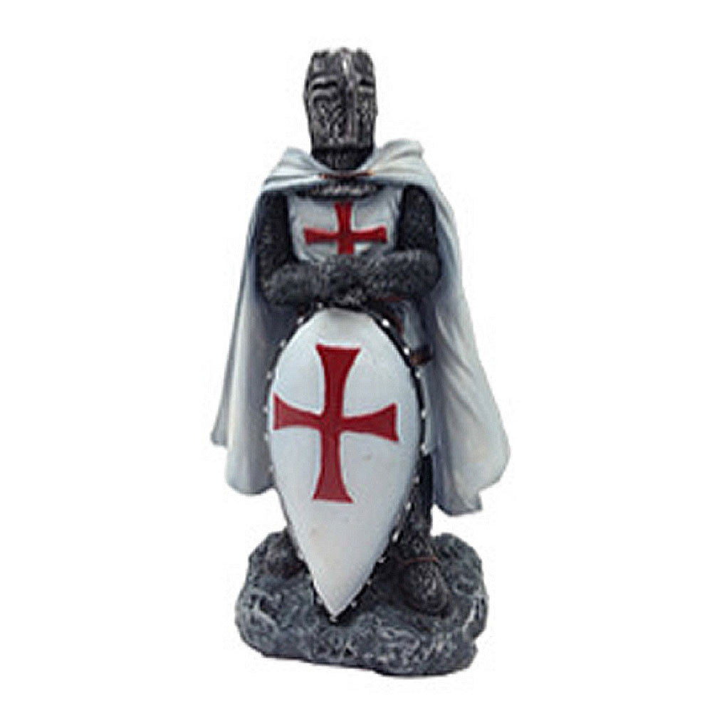 Caballero templario en miniatura con escudo (12 cm.)