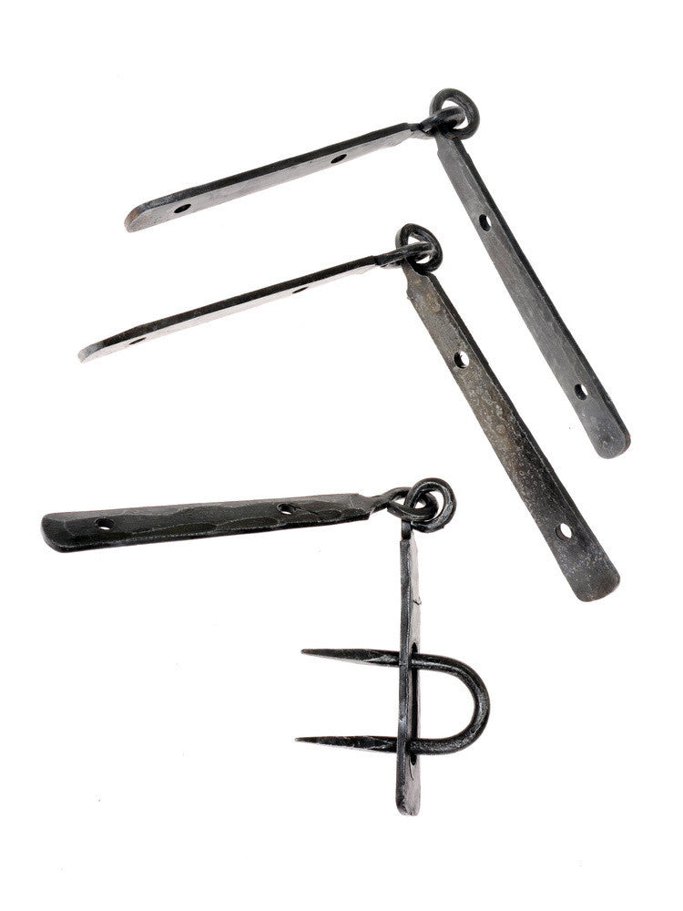 Juego de Bisagras Vikingas con cerrojo en forja