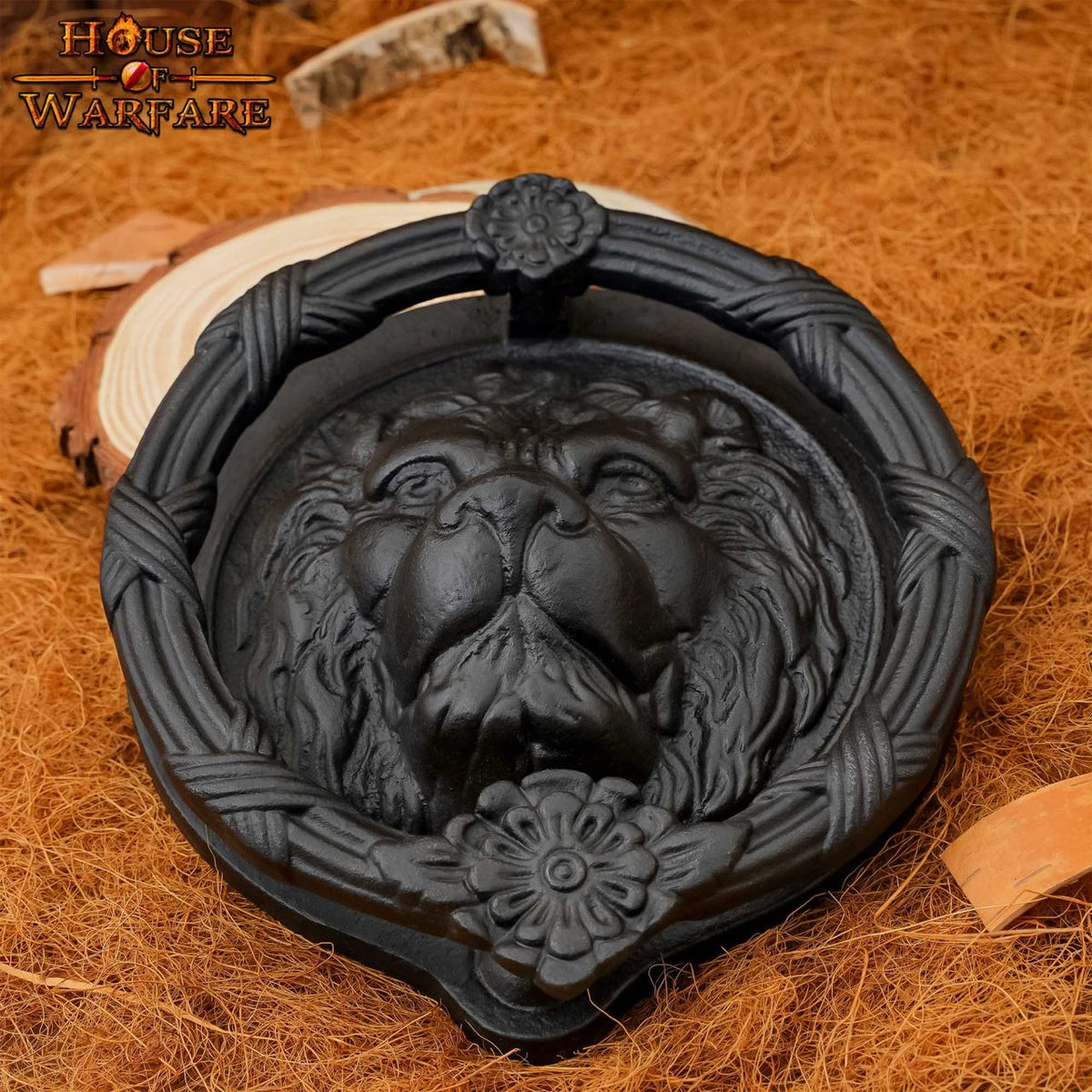 Aldaba puertas romanas y medievales en hierro fundido (18,6 cm.)