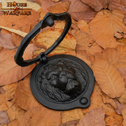Aldaba puertas romanas y medievales en hierro fundido (18,6 cm.)