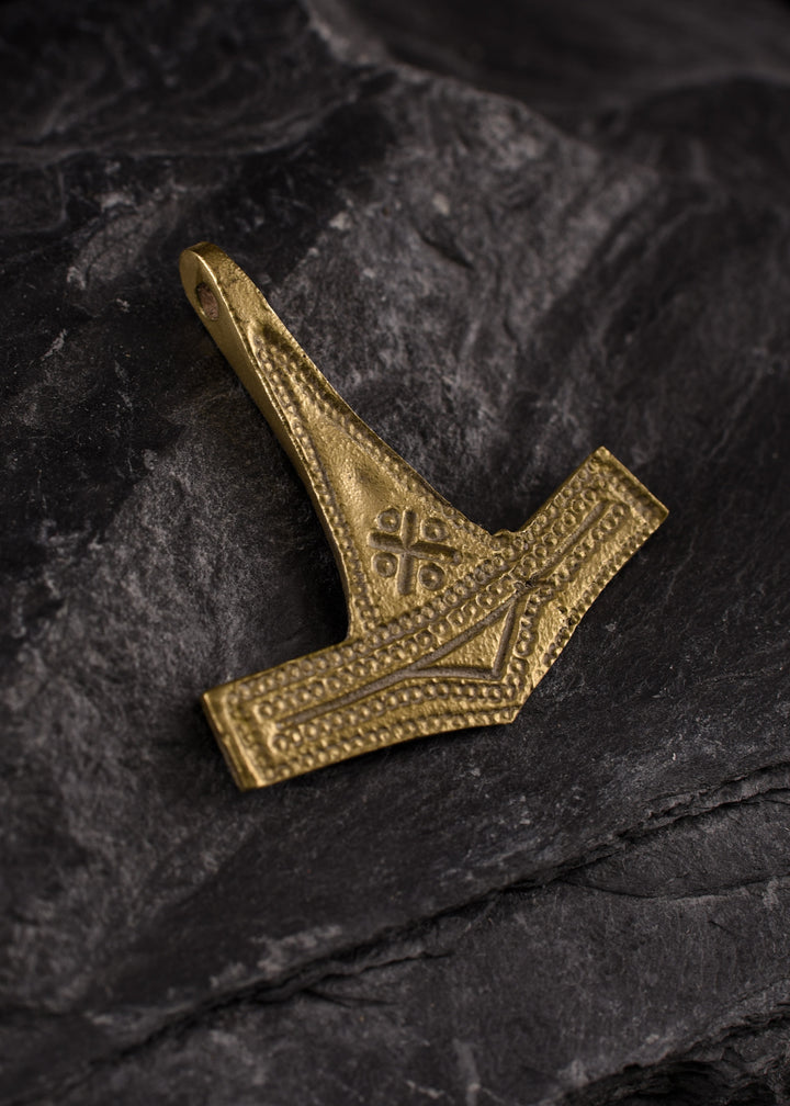 Colgante vikingo Martillo de Thor, latón (3 cm.)