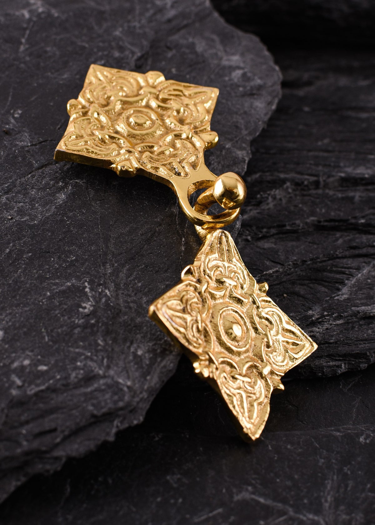 Broche vikingo de 2 piezas en latón (4,5 cm.)