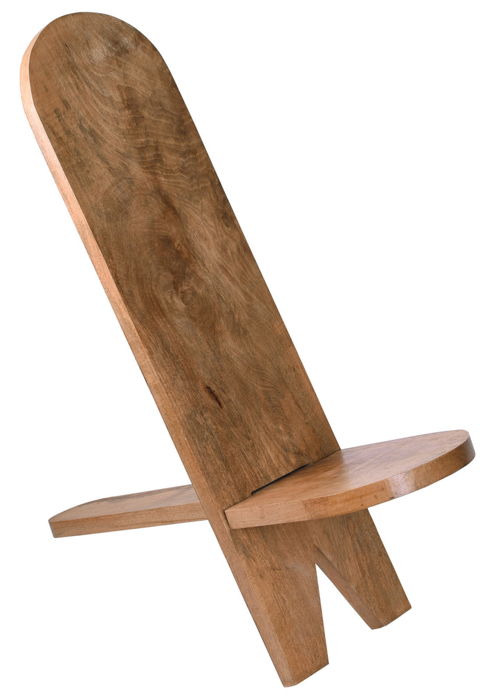 Silla medieval de madera en forma de X (105 cm.)
