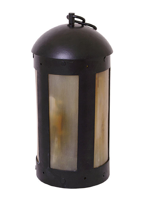 Farol medieval redondo con ventanas de cuerno (26 cm.)