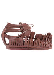 Sandalias romanas Caligae, cuero marrón claro