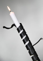 Candelabro medieval trenzado ajustable (30 cm.)