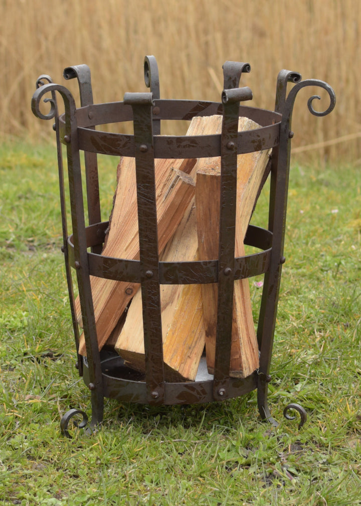 Cesta de fuego pequeña, forjada a mano (41 cm.)