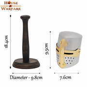 Mini Yelmo Medieval de los Cruzados con soporte de madera